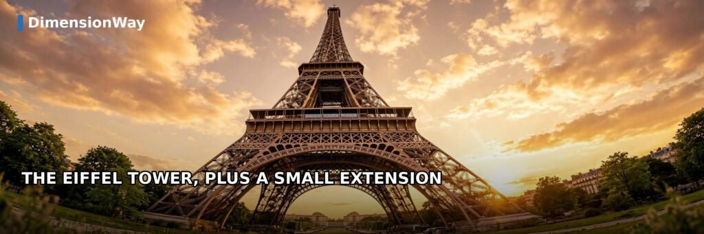The Eiffel Tower is 1,083 feet tall, slightly more than 1000 feet