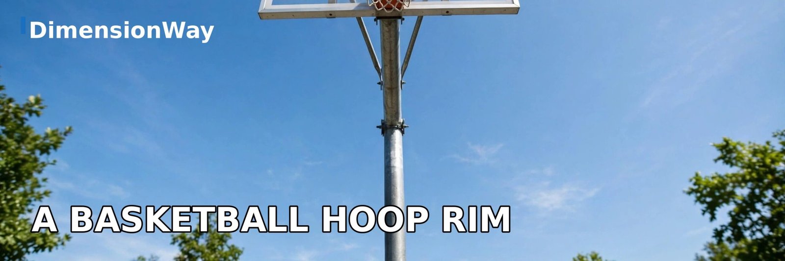 A basketball rim exactly 10 feet above the court.