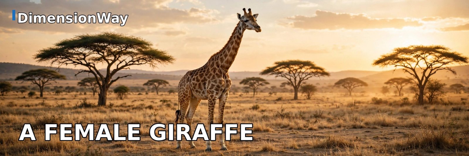 Adult female giraffe standing on the savanna showing its 15 foot height
