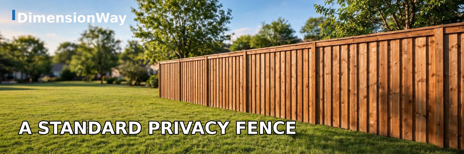Wooden privacy fence panels exactly 6 feet tall in a sunny suburban backyard.