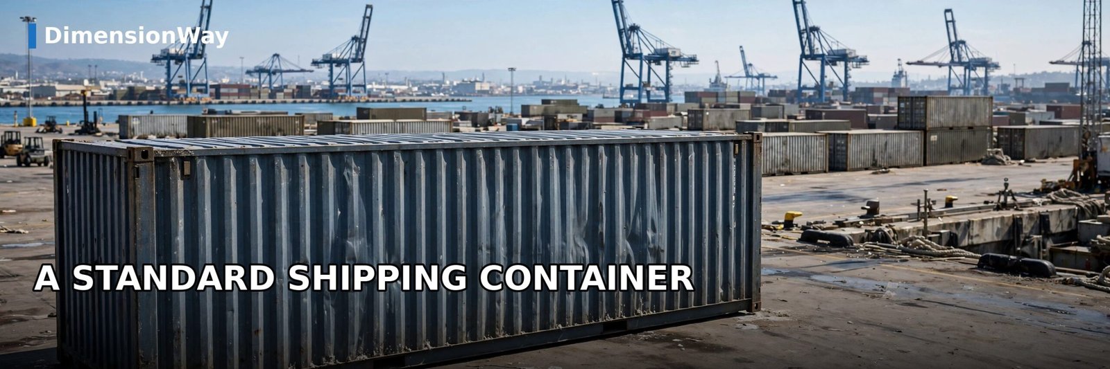 A standard 20-foot shipping container, exactly 20 feet long.