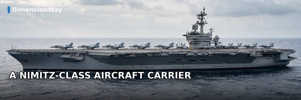 A Nimitz-class aircraft carrier is about 1,092 feet long