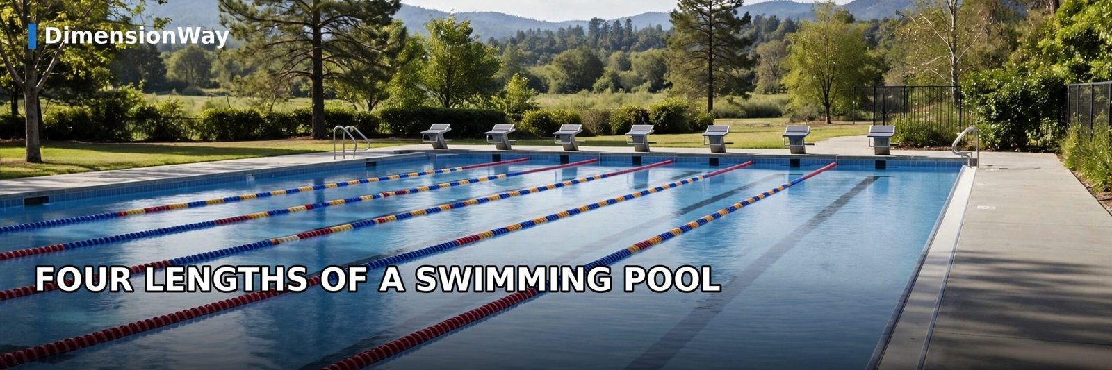 A 25-yard swimming pool; four lengths of the pool equal 100 yards.