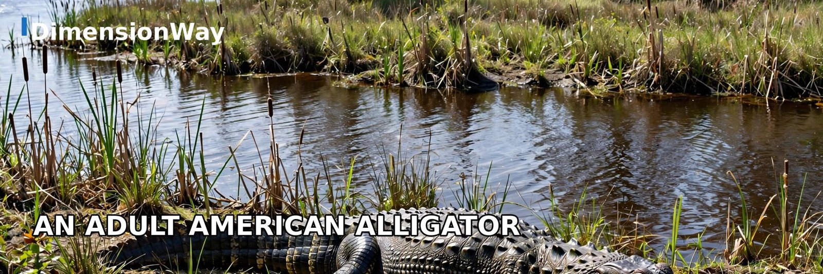 An adult American alligator just over 10 feet long on a riverbank.