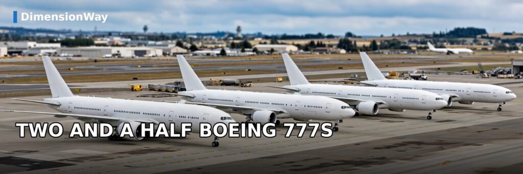 Two and a half Boeing 777 airplanes measuring about 500 feet combined.