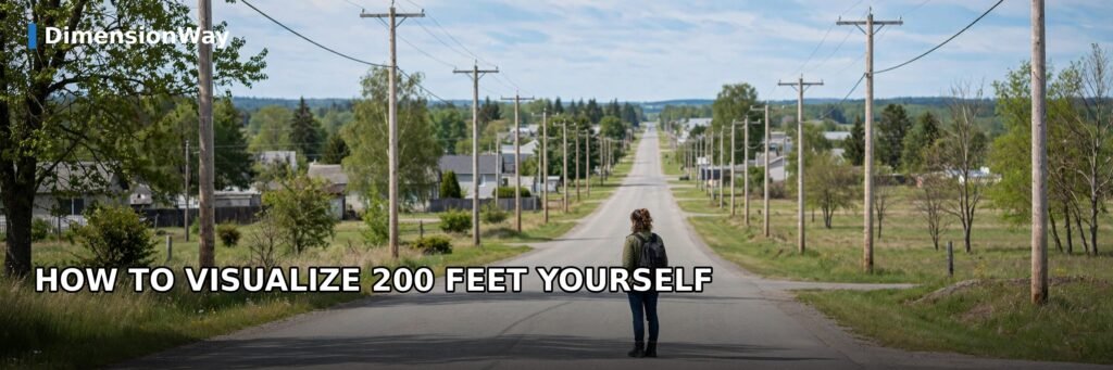 How to visualize 200 feet using telephone poles and parking spaces