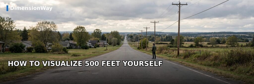 How to visualize 500 feet using telephone poles and a quiet street