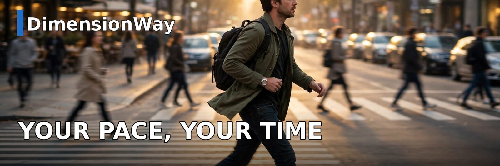 Person walking across a crosswalk showing different walking paces and times for 100 feet