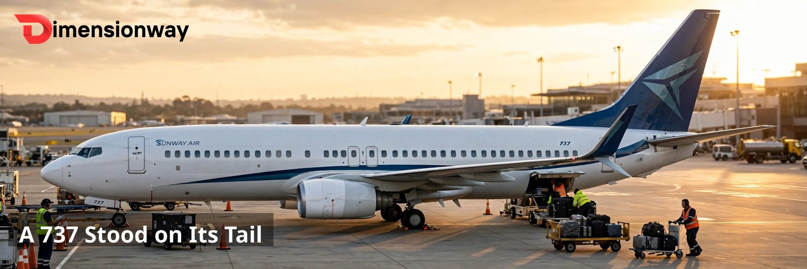 A Boeing 737 passenger jet parked on an airport apron.
