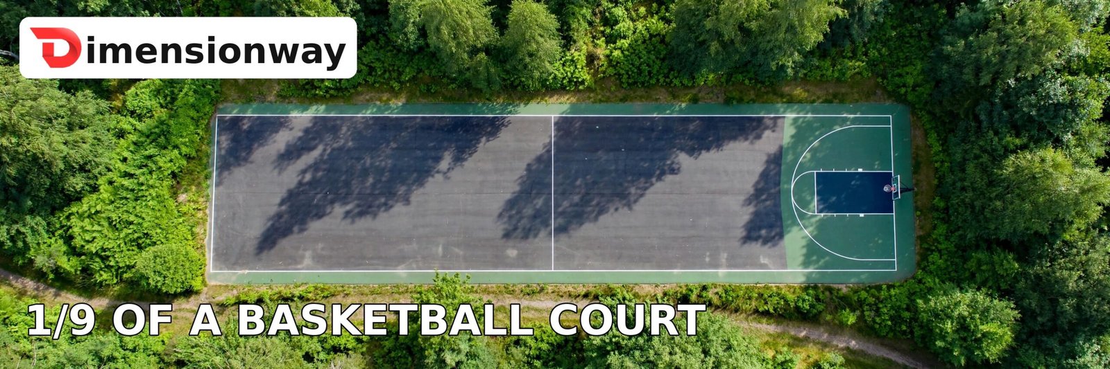 Basketball court showing one-ninth of the floor equals 500 square feet