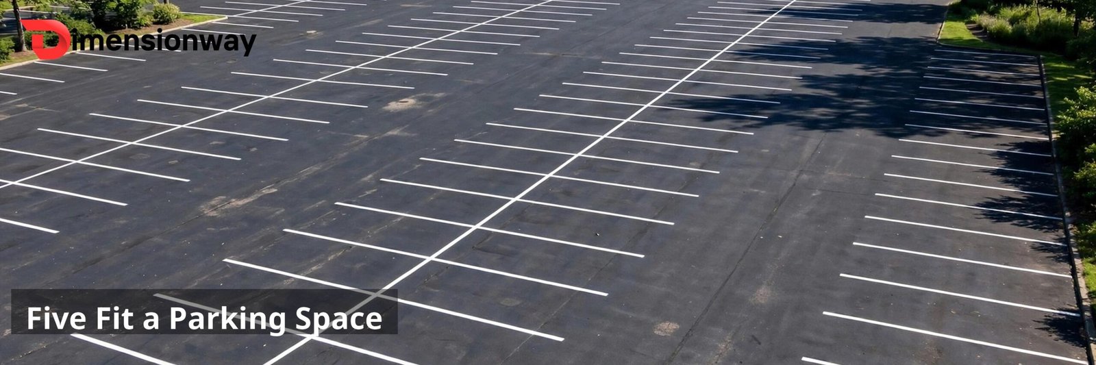 Twin mattresses laid out in a parking space.