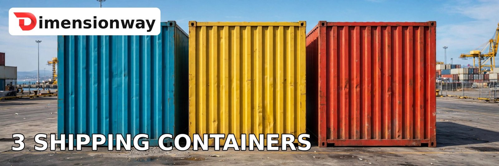 Three 20-foot shipping containers totaling about 500 square feet