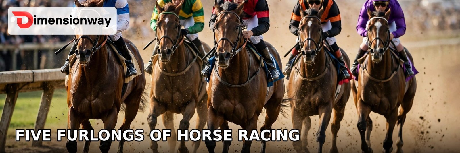 Racehorses galloping showing five furlongs, just over one kilometer