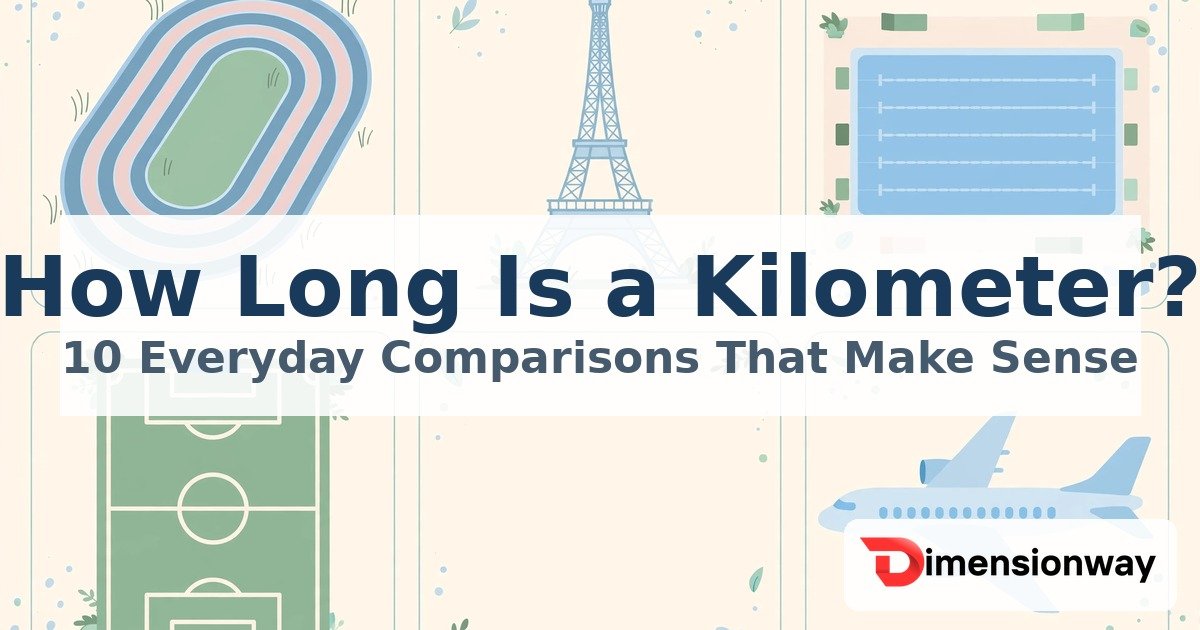 Featured image showing how long a kilometer is, visualized with everyday comparisons