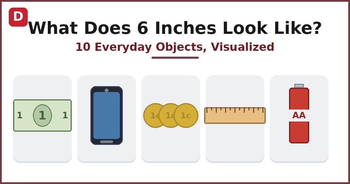 What Does 6 Inches Look Like? (Finger, Phone & Coin References)